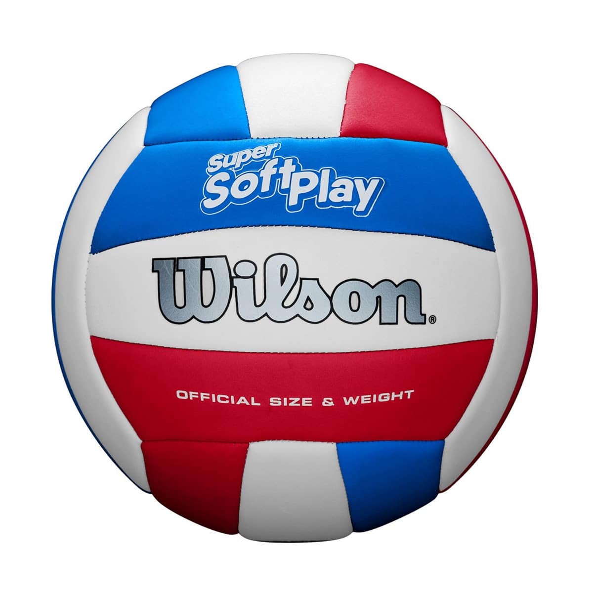 Wilson Super Soft Volleyball - Blue, Red & White